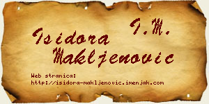 Isidora Makljenović vizit kartica